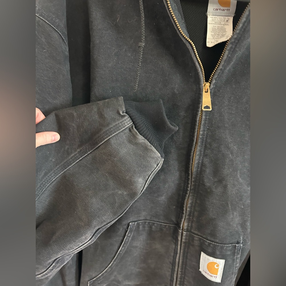 Vintage Carhartt Duck Canvas Active Thermal Lined USA Jacket Mens Size 4XL Tall - Picture 3 of 9